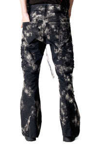 2502-PT17 Disharged Stretch Twill Flare Pants / STD