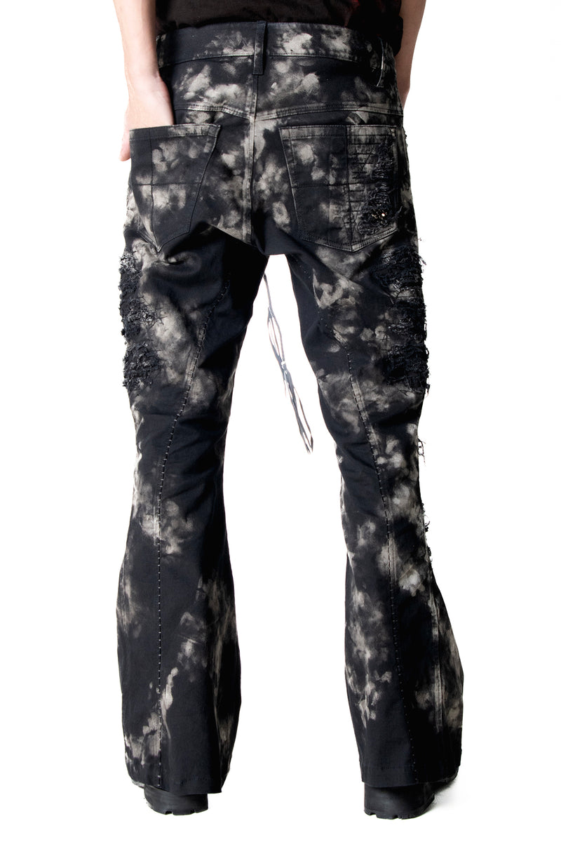 2502-PT17 Disharged Stretch Twill Flare Pants / STD