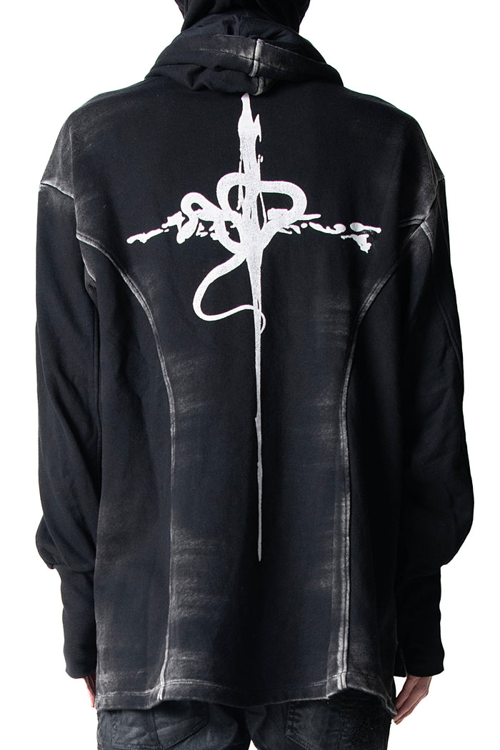 2502-TP13 Serpent Cross Hooded Pullover 02