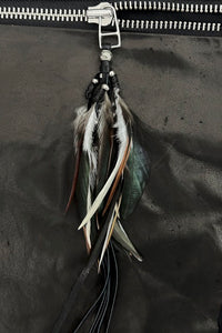 Feathers on zipper