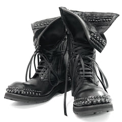 2402-BO02 Chrome Braided Boots 12
