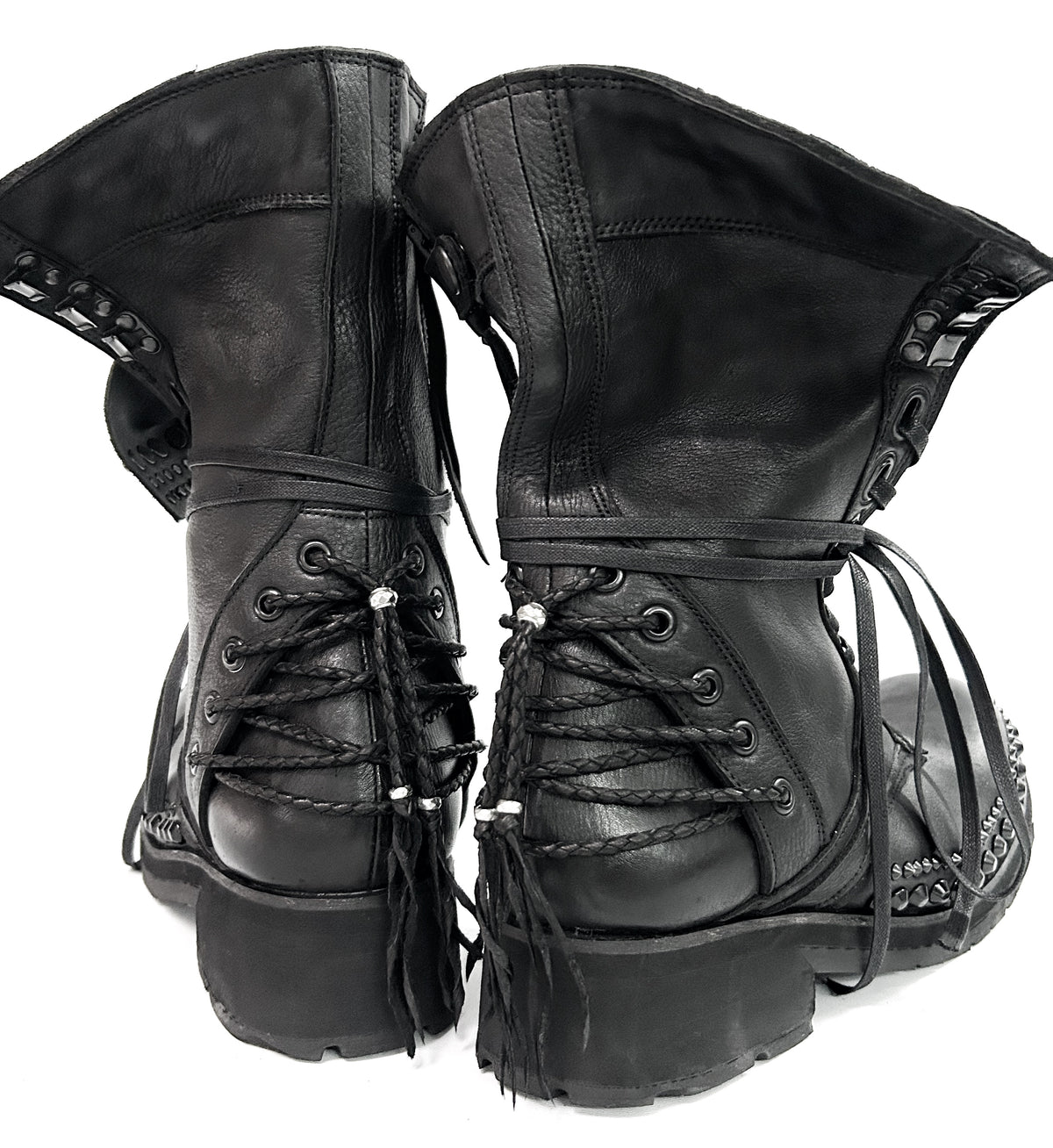 2402-BO02 Chrome Braided Boots 12