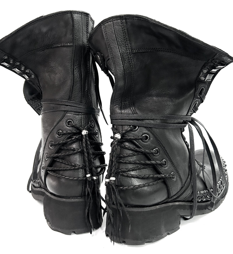 2402-BO02 Chrome Braided Boots 12
