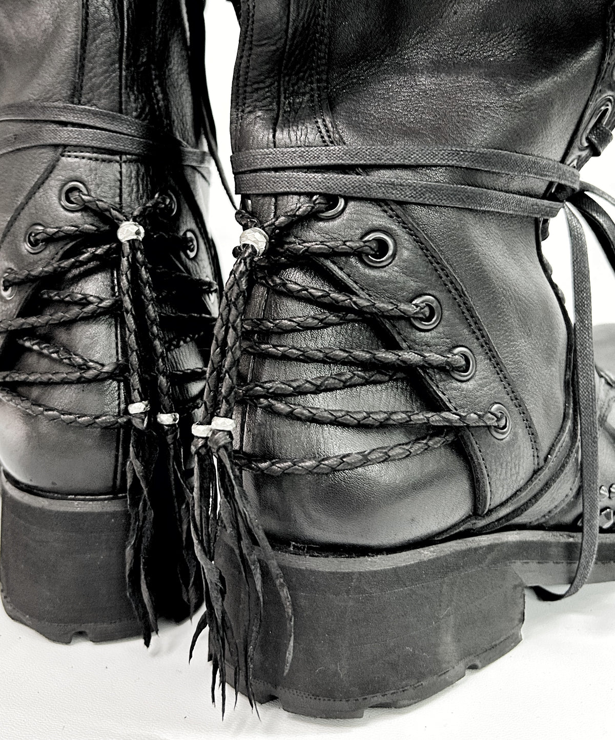 2402-BO02 Chrome Braided Boots 12