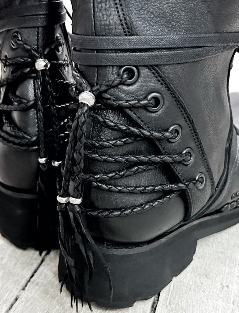 2402-BO02 Chrome Braided Boots 12