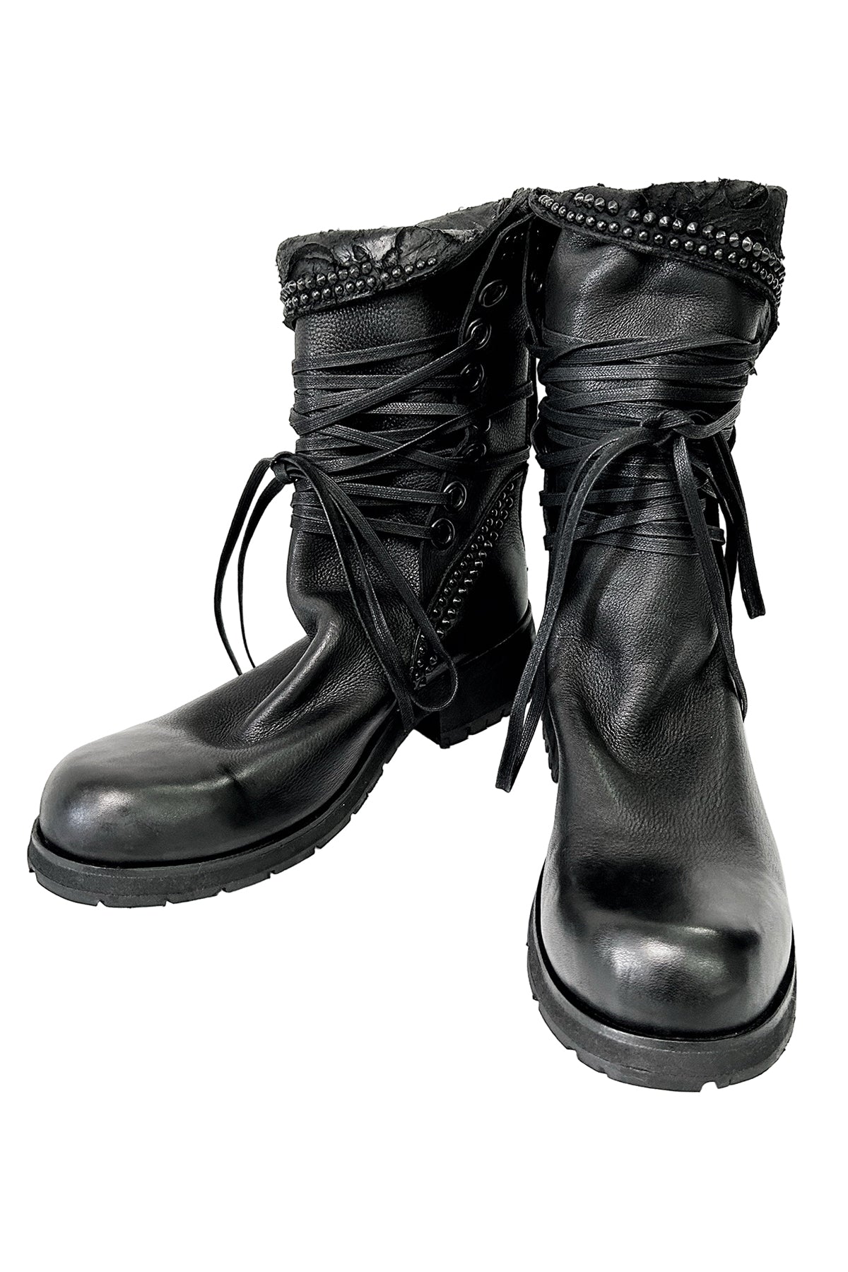 KMRii ケムリ Crush Chrome Boots 01クラッシュ クロム ブーツ レザー