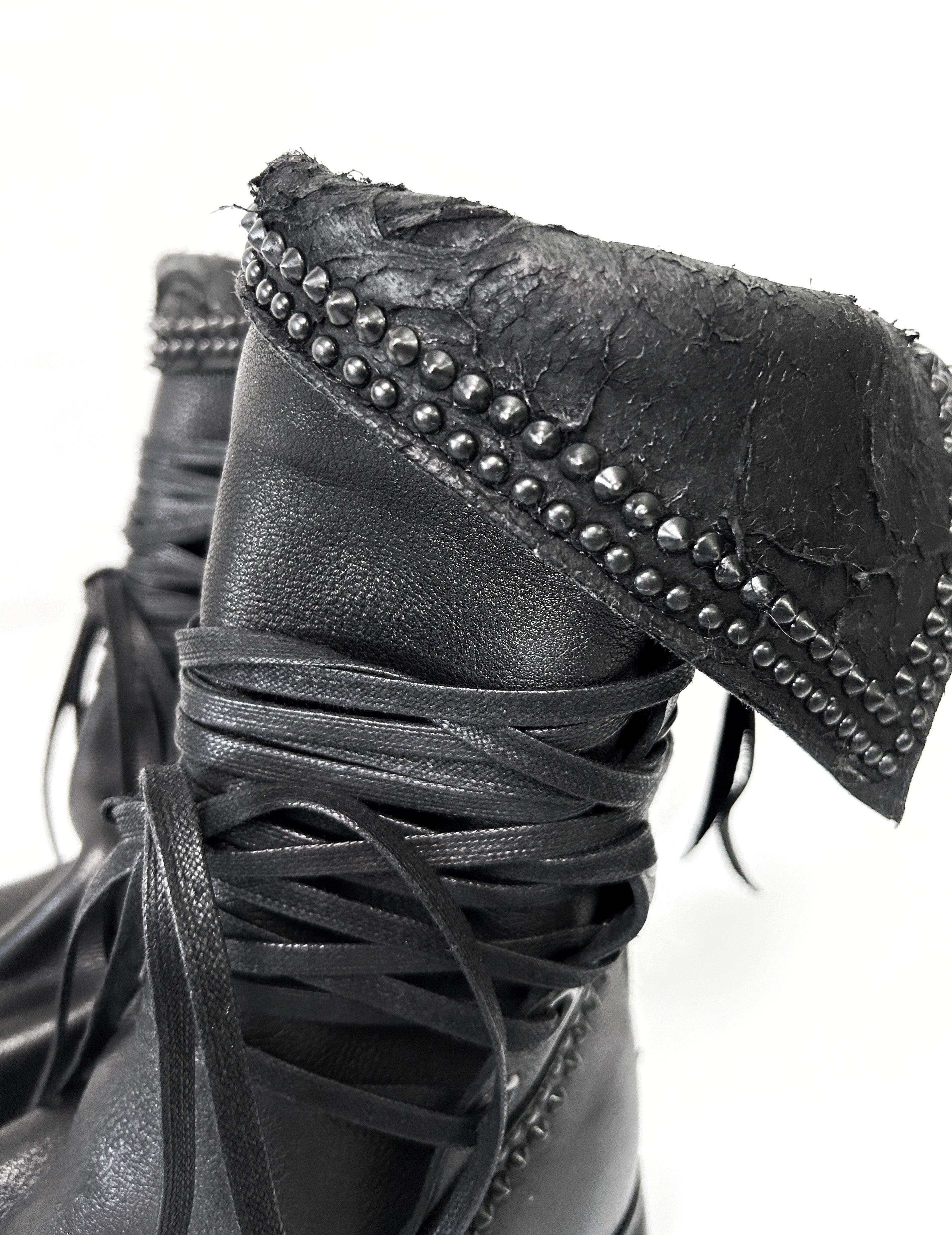 KMRii ケムリ Crush Chrome Boots 01クラッシュ クロム ブーツ レザー