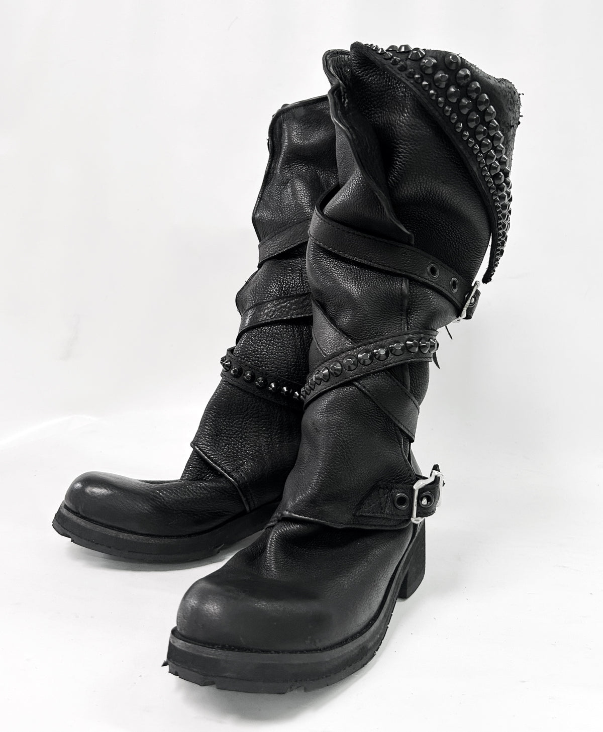 2502-BO01 Crush Layered Boots