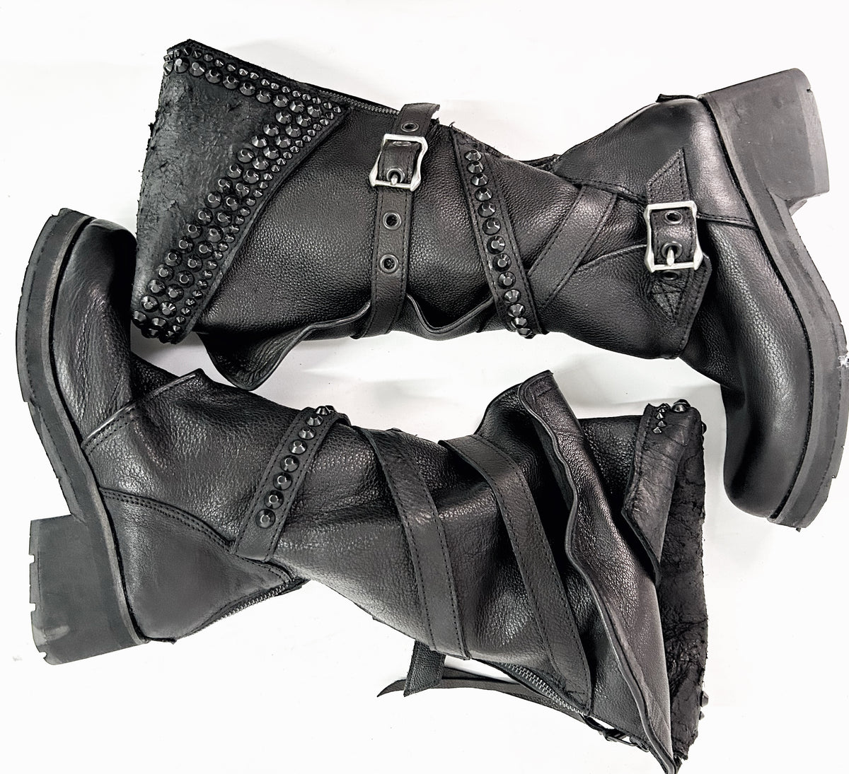2502-BO01 Crush Layered Boots