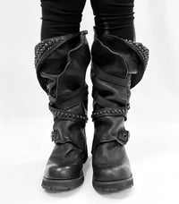2502-BO01 Crush Layered Boots