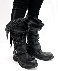 2502-BO01 Crush Layered Boots