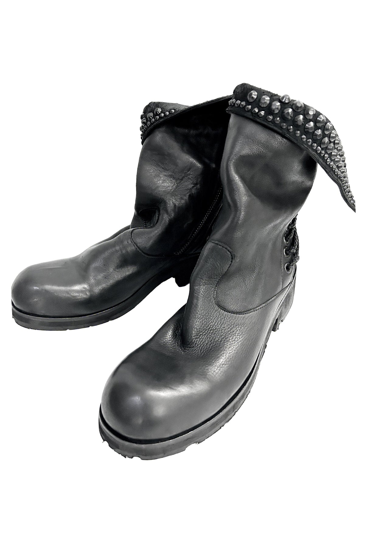 kmrii Crush Silver Knit KMRii ケムリ Crush Platform Boots 01