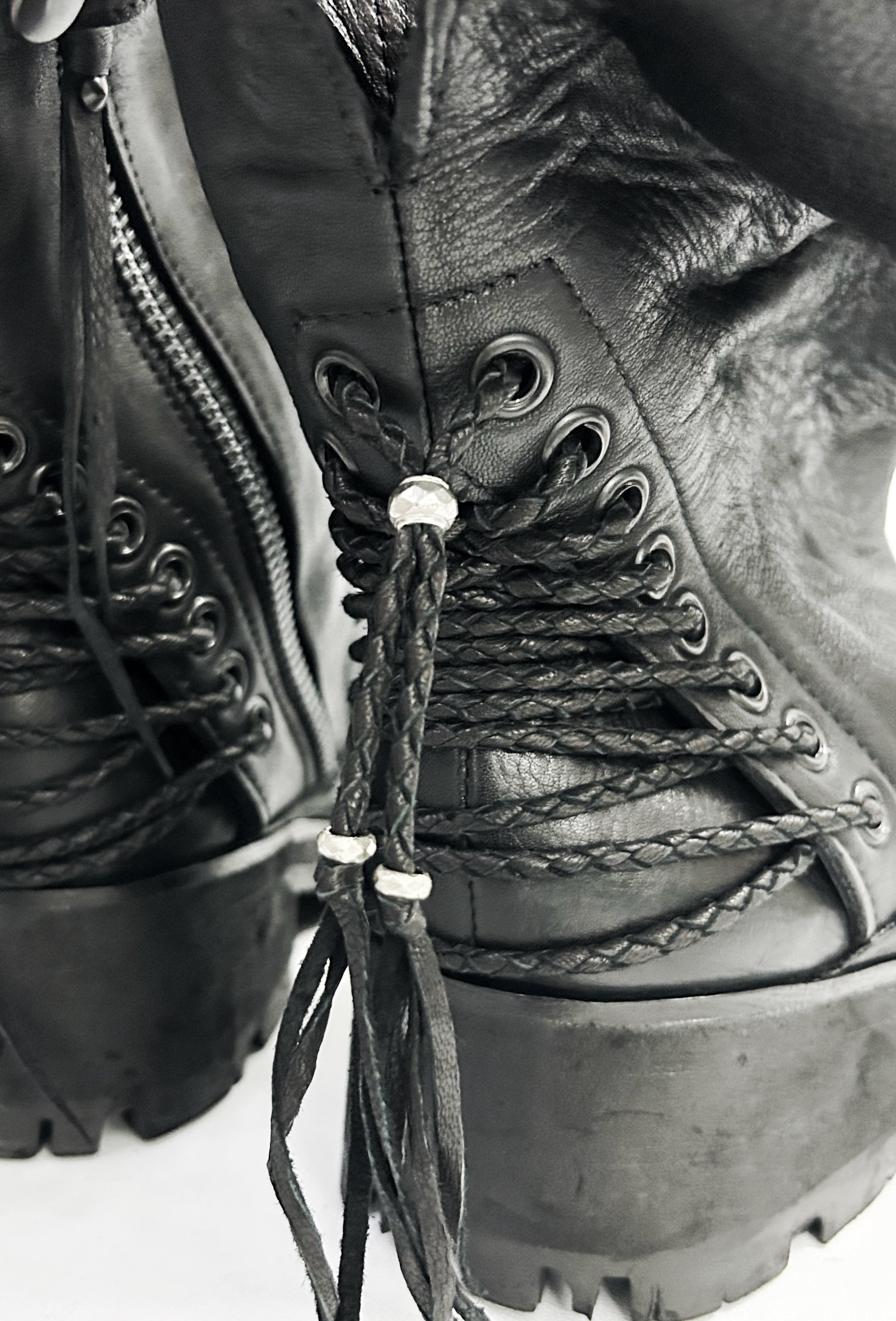 KMRii ケムリ Crush Braided Boots クラッシュ ブレイド ブーツ