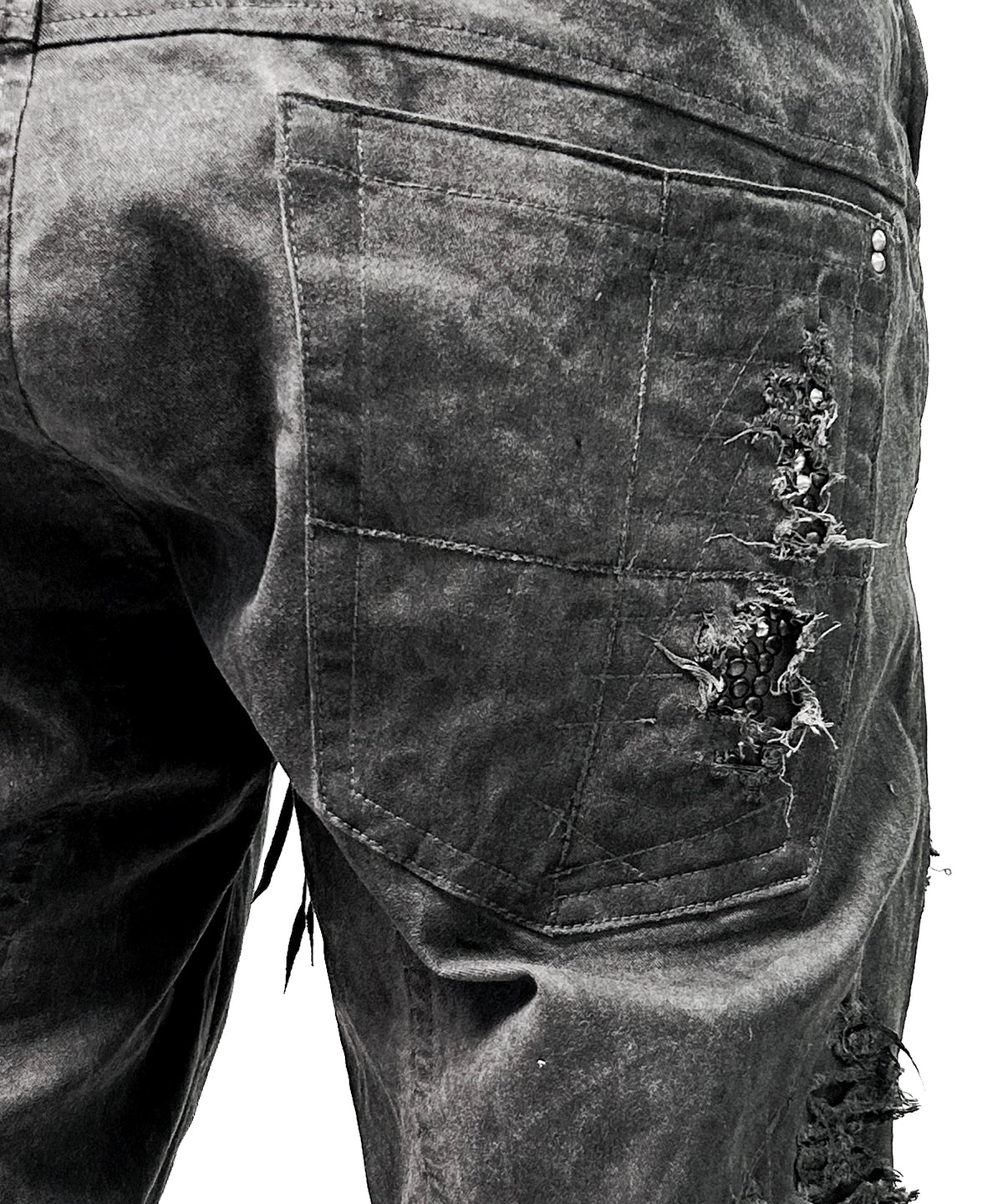 2502-PT07 Coating Crush Stretch Twill Pants / STD_Charcoal