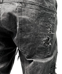 2502-PT07 Coating Crush Stretch Twill Pants / STD_Charcoal