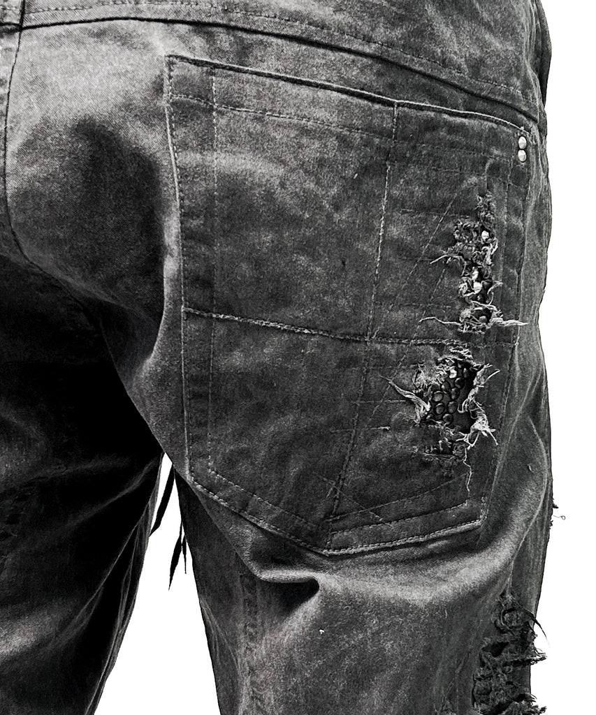 2502-PT07 Coating Crush Stretch Twill Pants / STD_Charcoal