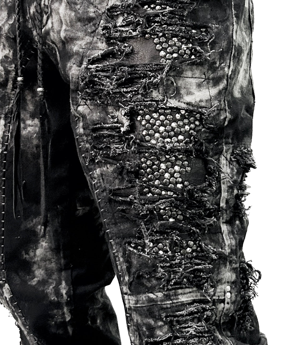 2502-PT17 Disharged Stretch Twill Flare Pants / STD