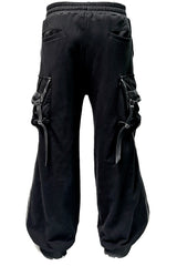 2502-PT08 Black Raven Wide Sweat Pants