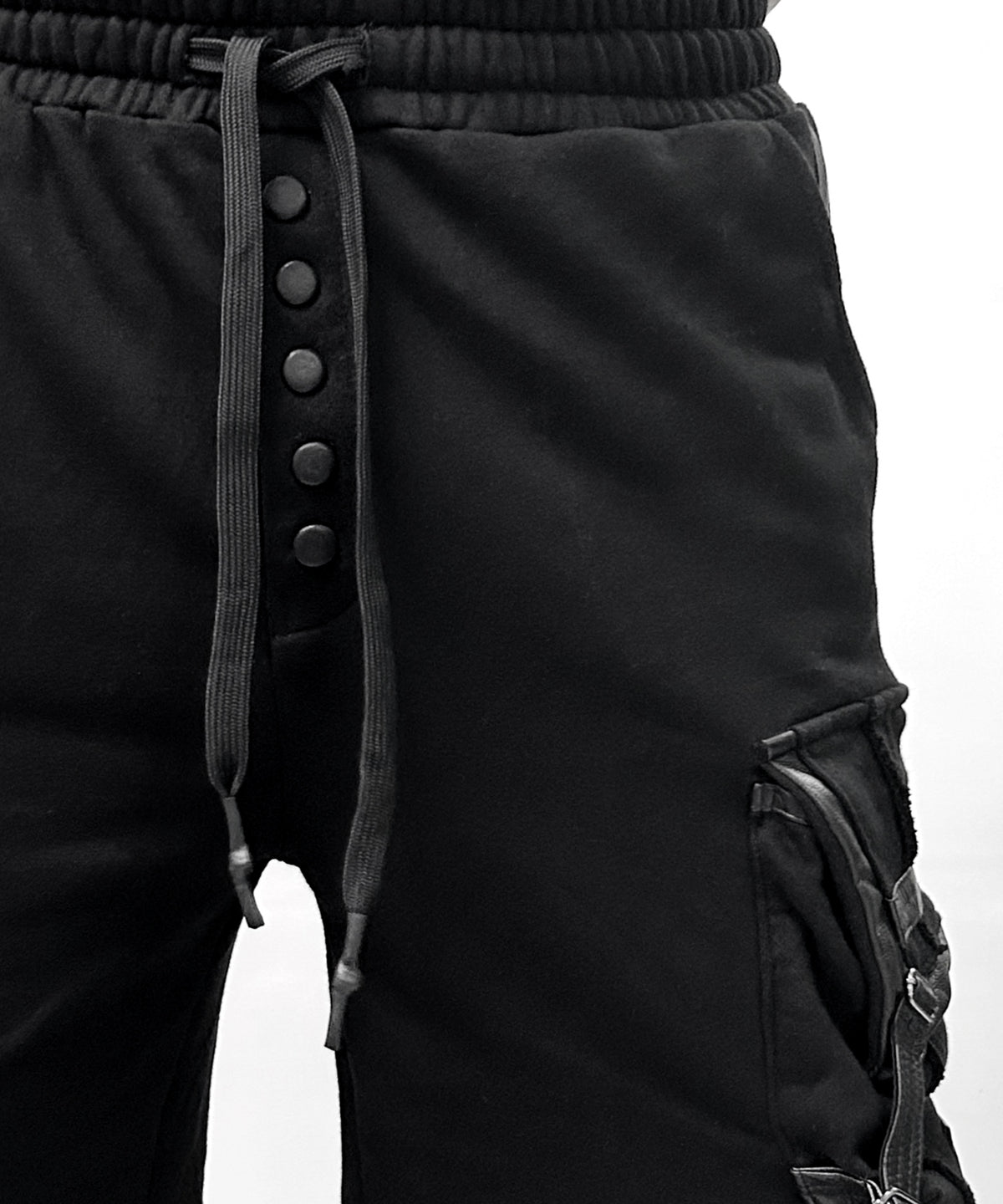 2502-PT08 Black Raven Wide Sweat Pants