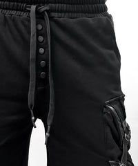 2502-PT08 Black Raven Wide Sweat Pants