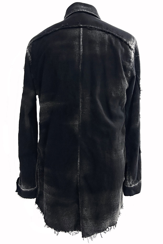 2502-SH05 Discharged Layered Flannel Shirt