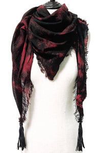 2502-ST02 Tie Dye Square Stole 05_Black/Red