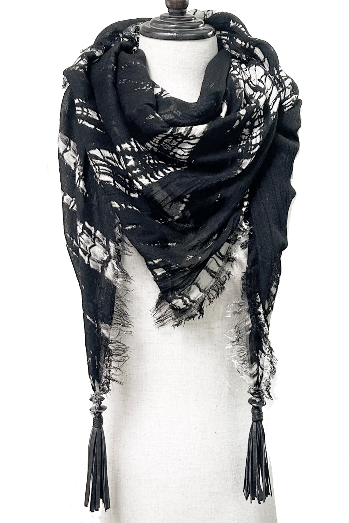 小物 KMRii Tie Die Crack Square Stole KMRii Tie Die Crack Square Stole