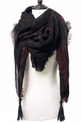 2502-ST03 Shadow Vine Square Stole 05_Black/Red