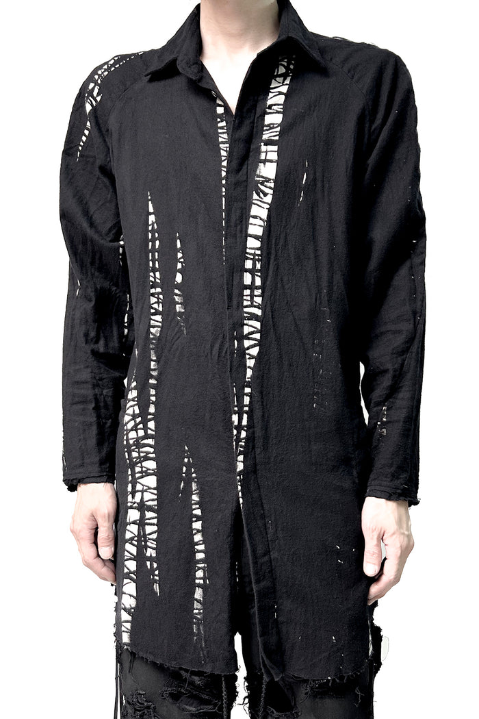 2502-SH01 Shadow Vine Long Flannel Shirt