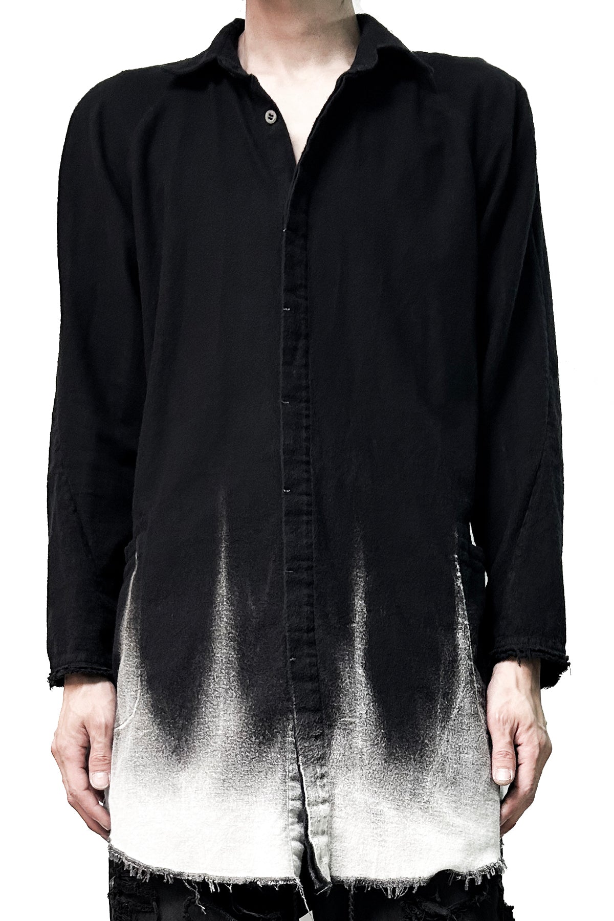 2502-SH02 White Flame Long Flannel Shirt