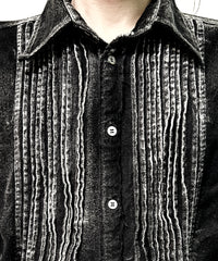 2502-SH05 Discharged Layered Flannel Shirt