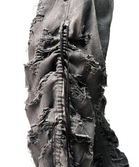 2502-PT03 Coating Side Shirring Slash Pants_Charcoal