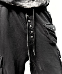 2502-PT09 White Flame Wide Sweat Pants