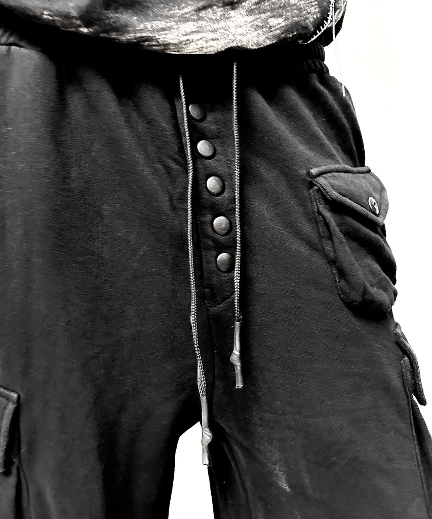 2502-PT09 White Flame Wide Sweat Pants