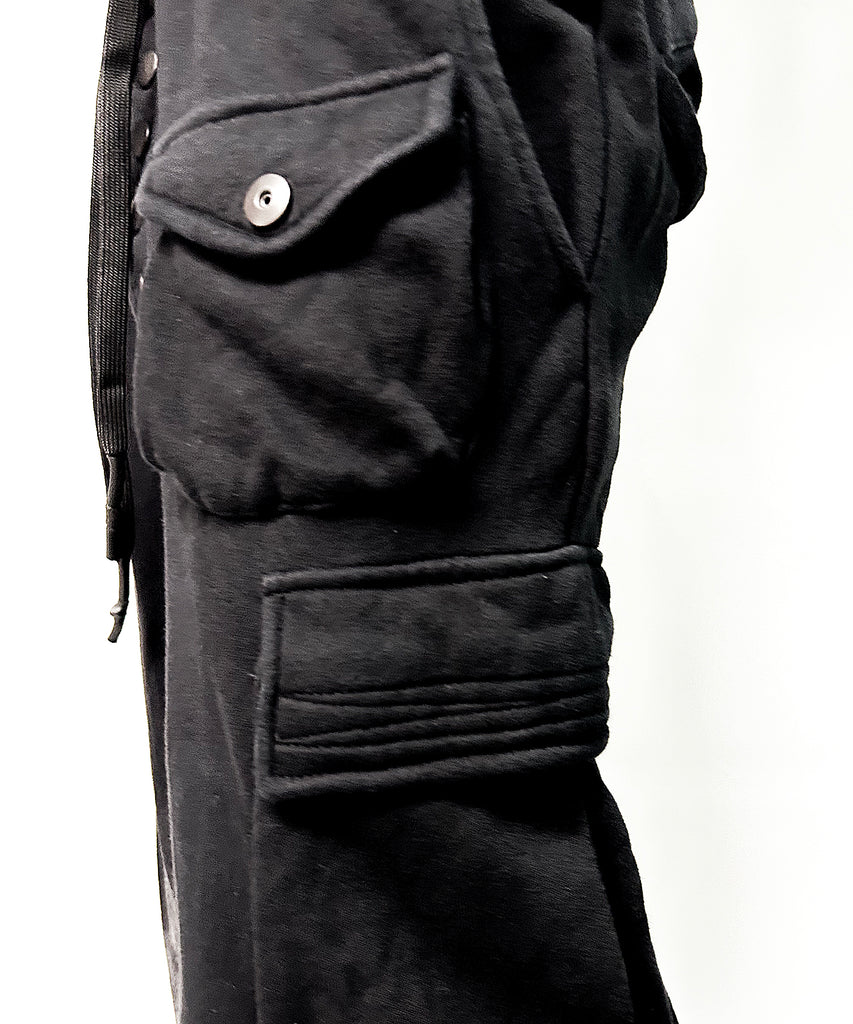 2502-PT09 White Flame Wide Sweat Pants