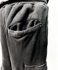 2502-PT09 White Flame Wide Sweat Pants