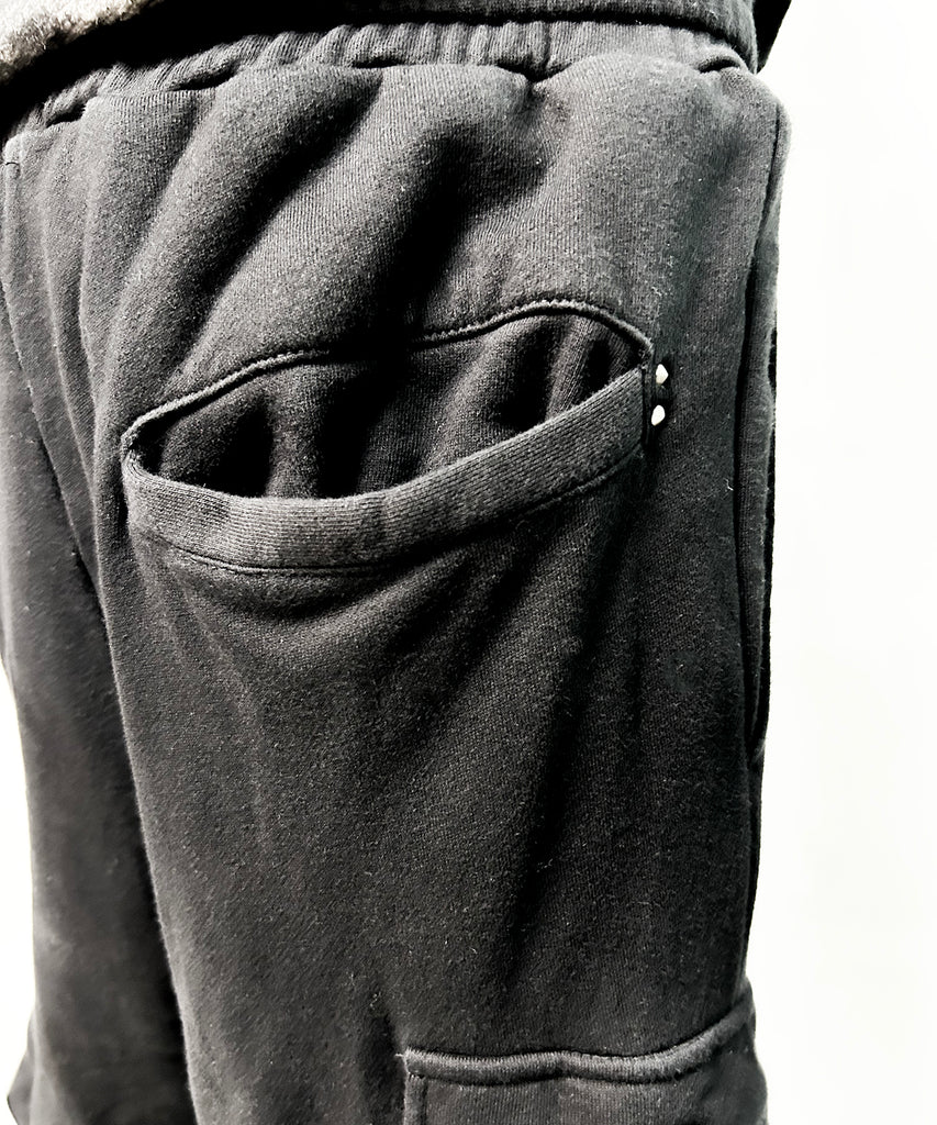 2502-PT09 White Flame Wide Sweat Pants