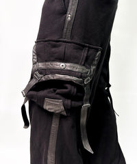 2502-PT08 Black Raven Wide Sweat Pants