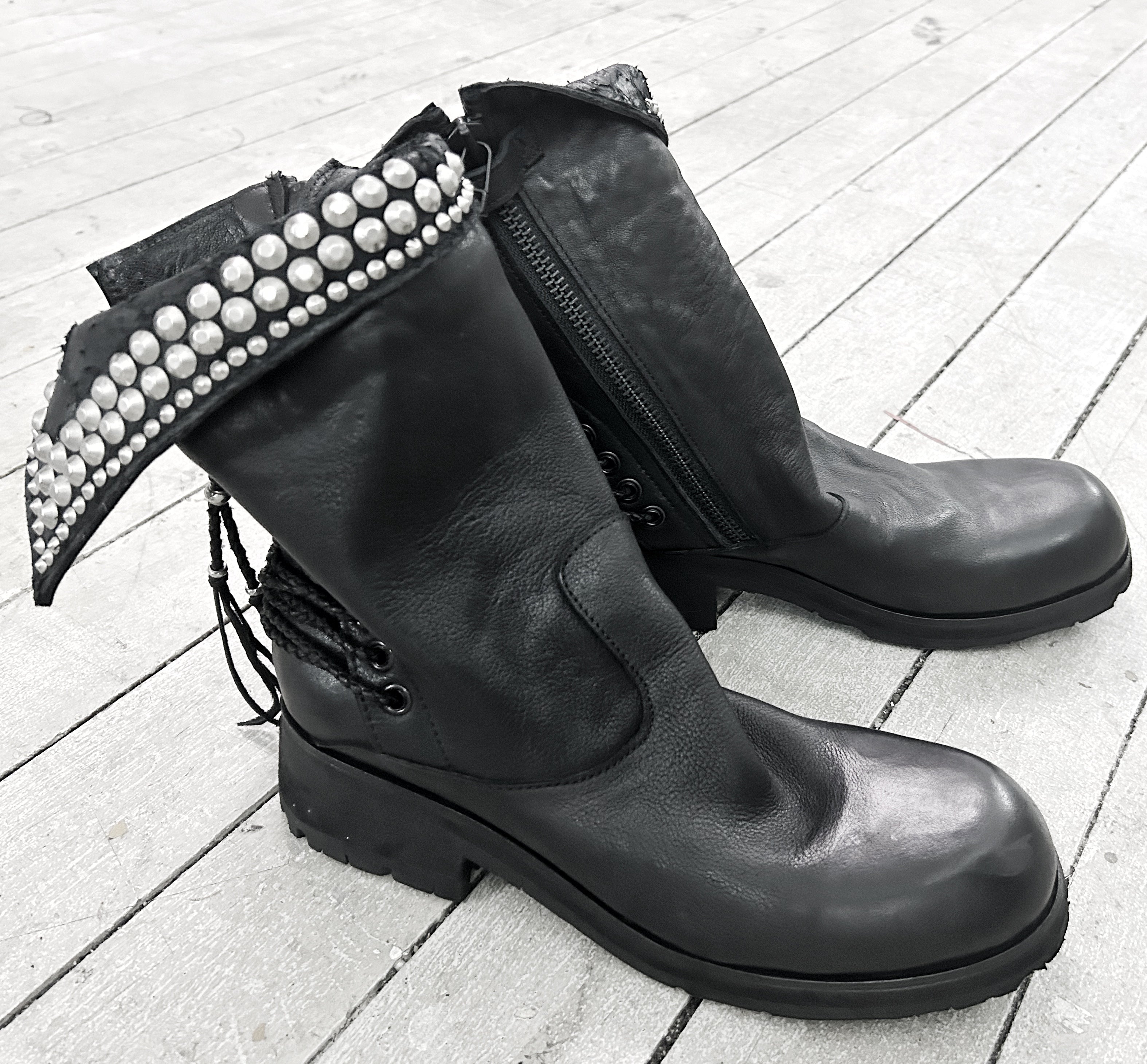 KMRii ケムリ Crush Braided Boots クラッシュ ブレイド ブーツ