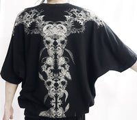 2502-TP12 Magnolia Feather Dolman Top_Black