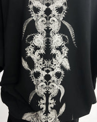 2502-TP12 Magnolia Feather Dolman Top_Black