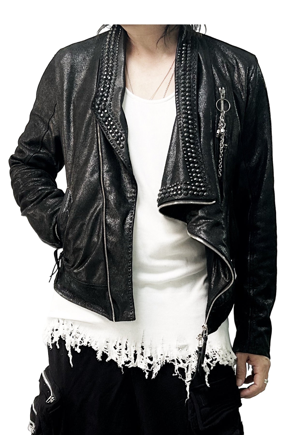 Km. Rii ブラックレザージャケット LEATHER WEAR – KMRii OFFICIAL ONLINE STORE