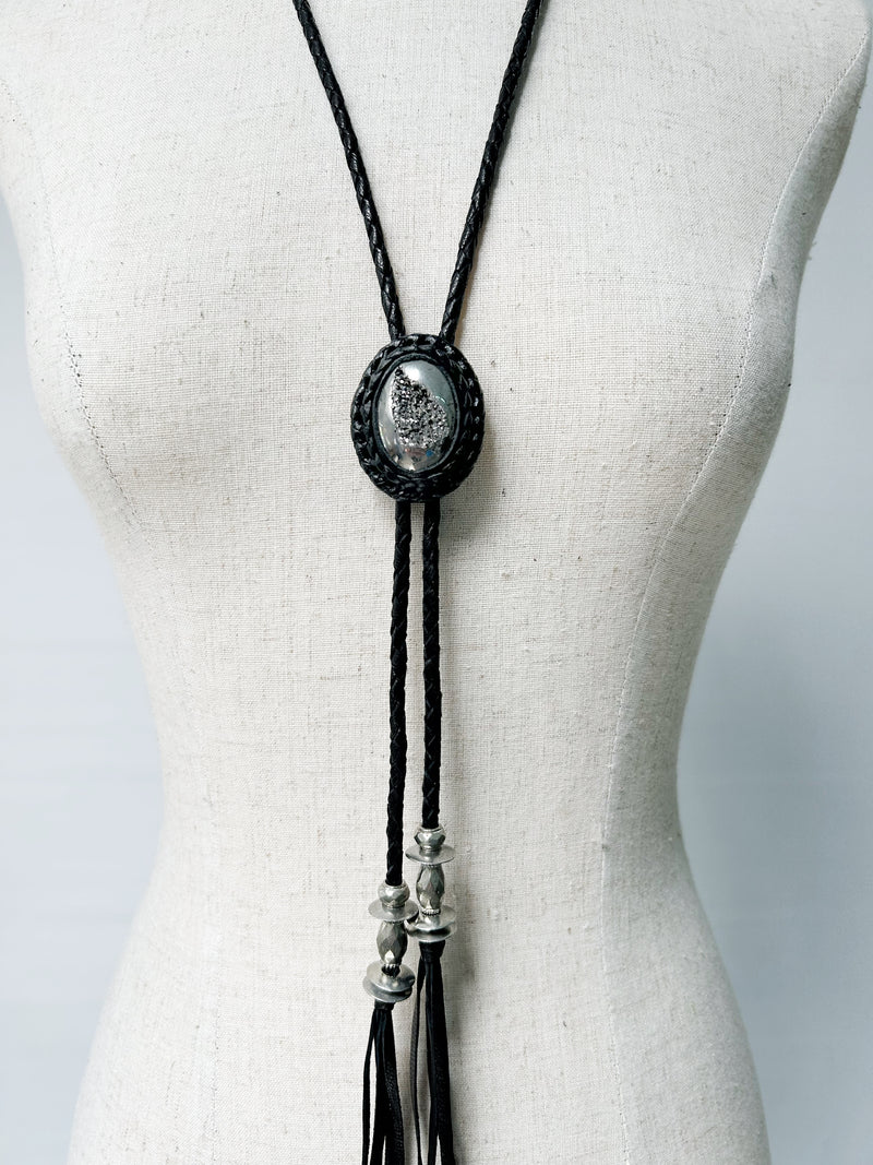 2401-AC07 Druzy Loop Tie