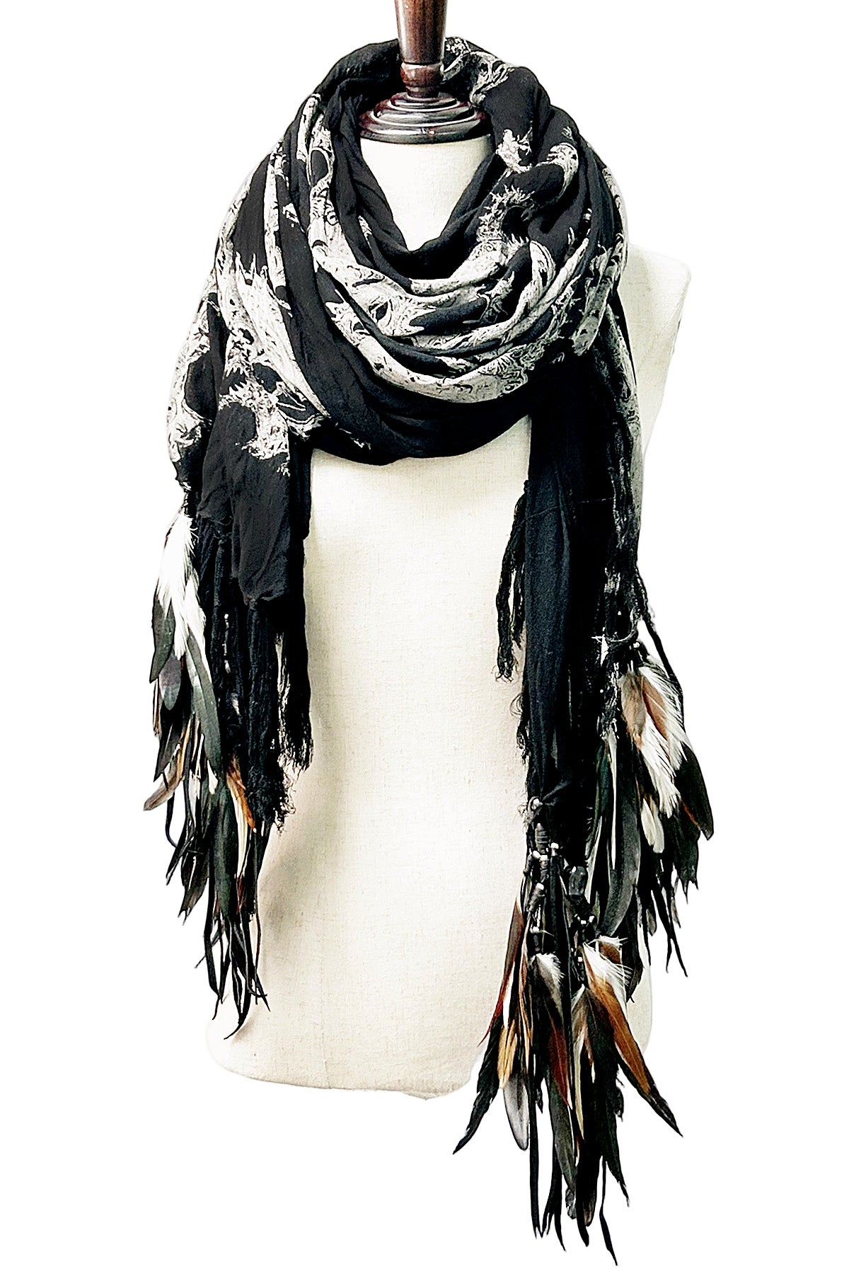 Archive Kmrii マグノリア フェザー ストール スカル 1402-ST03 Magnolia Long Stole 03 – KMRii OFFICIAL ONLINE STORE