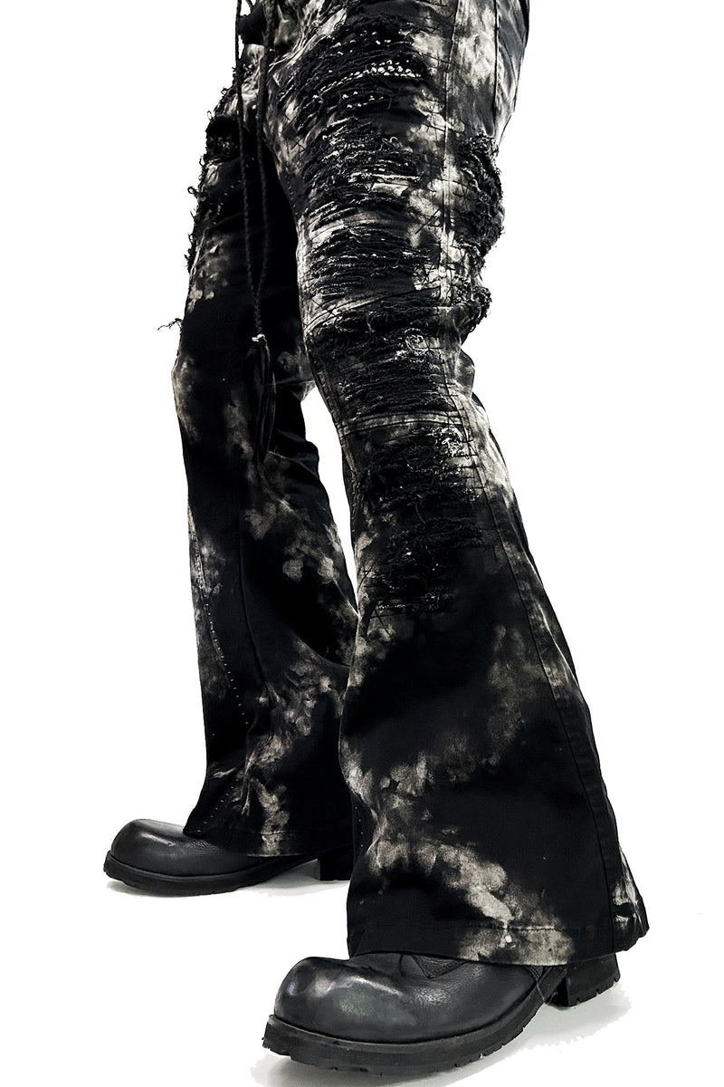 2502-PT17 Disharged Stretch Twill Flare Pants / STD