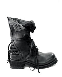 2402-BO03 Chrome Braided Boots 13 (No Studs)
