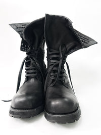 2402-BO03 Chrome Braided Boots 13 (No Studs)