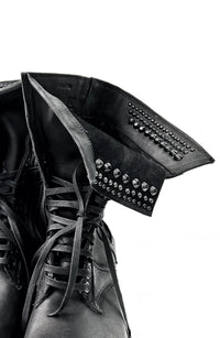 2402-BO03 Chrome Braided Boots 13 (No Studs)