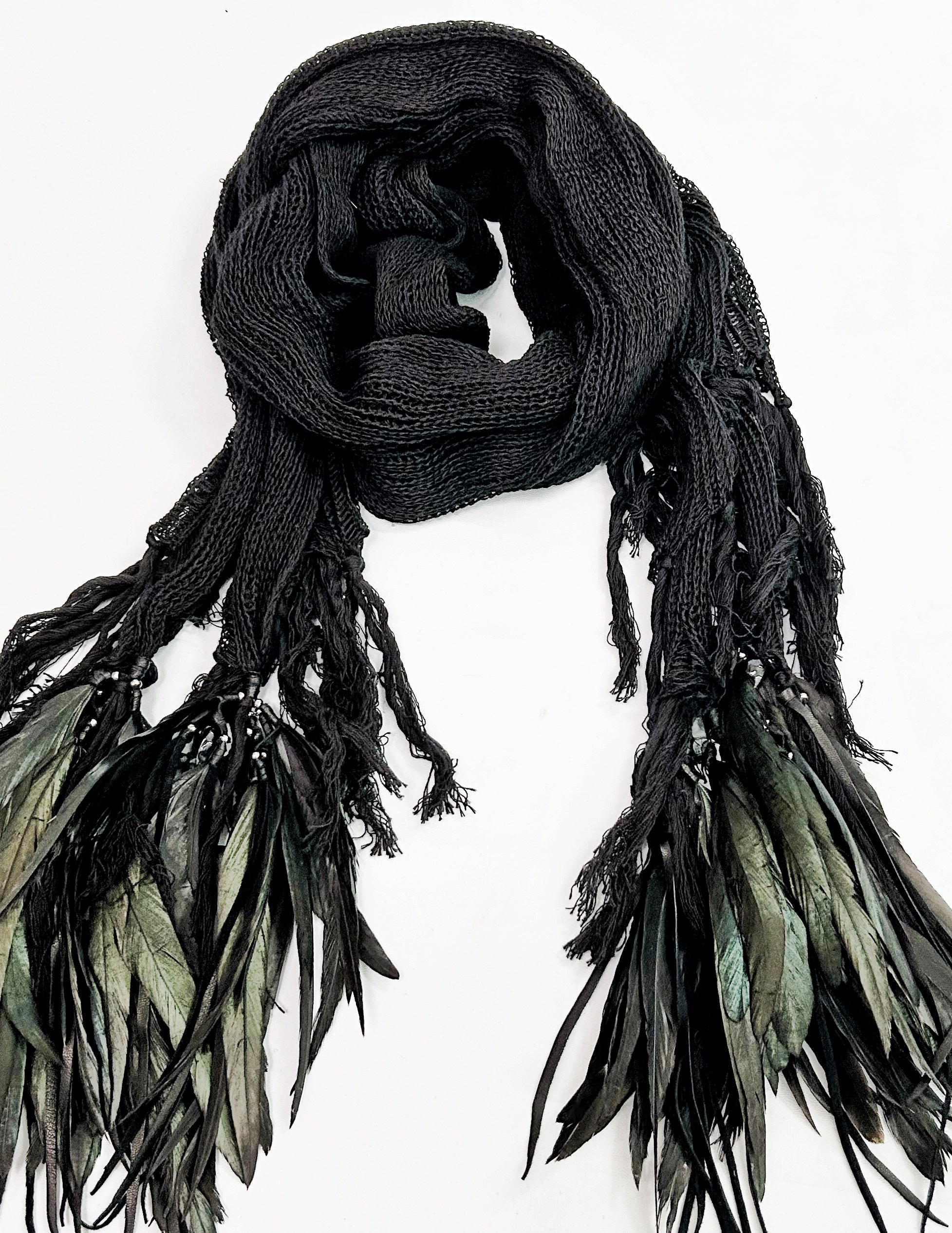 1402-ST05 Northern Light Knit Stole 02_BLK – KMRii OFFICIAL ONLINE