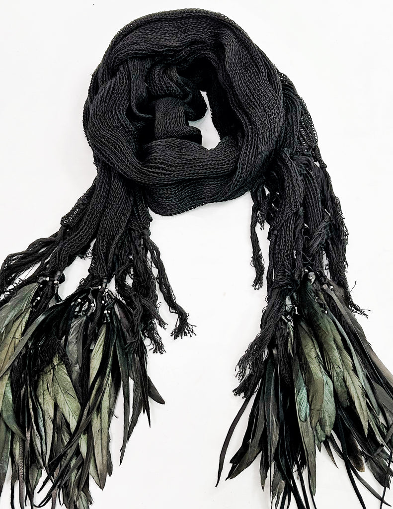 1402- ST05 Northern Light Knit Stole 02_BLK